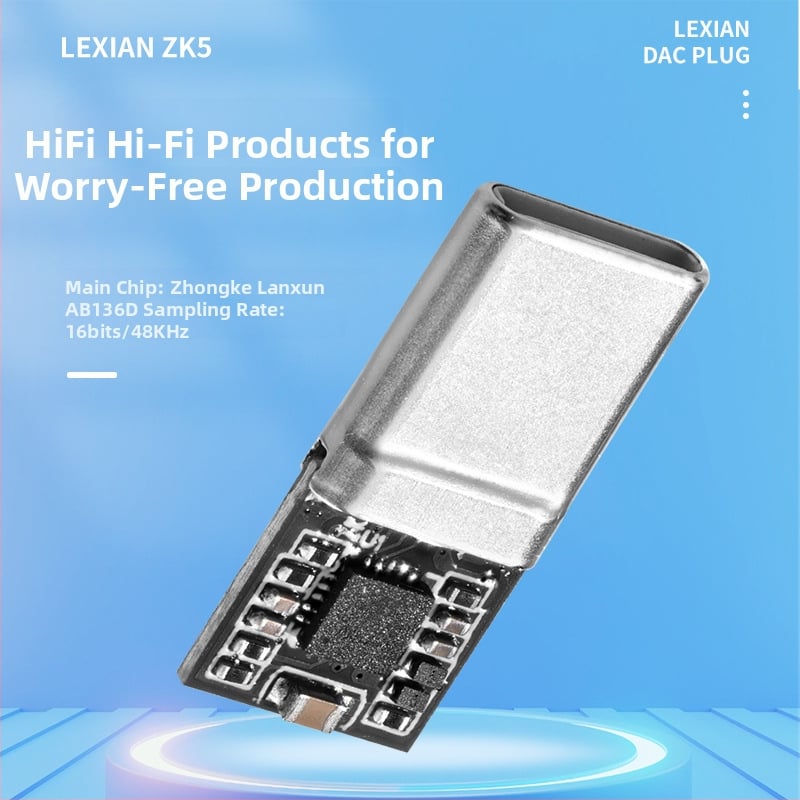 Type-C digitalni audio adapter za slušalice sa ZK5 dekodirajućim čipom i AB136D