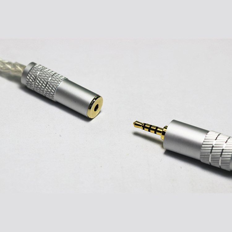 TYPE-C na 3,5 mm digitálny dekódovací HiFi kábel, 8-prúdový OCC meď, strieborné povrchové úpravy, model 2020025