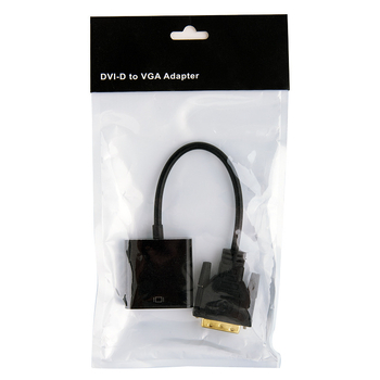 DVI-D VGA adapter kabel s integriranim čipom, DVI-D na VGA, duljina 0,2 m