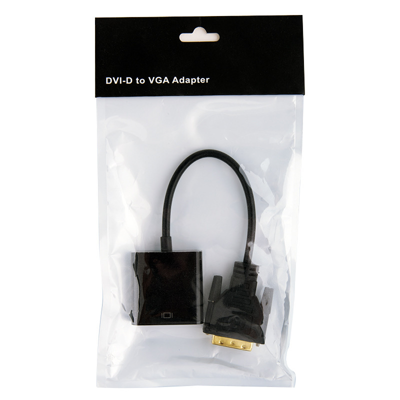 DVI-D VGA adapter kabel s integriranim čipom, DVI-D na VGA, duljina 0,2 m