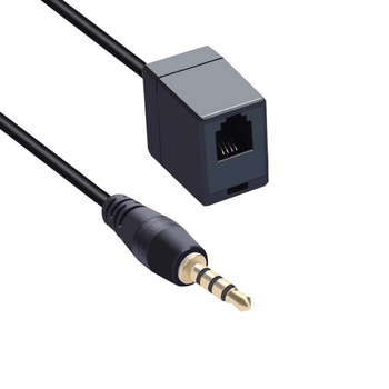 Kabel za adapter za fiksni telefon, 4P4C RJ9 i muški 3,5 mm utikač, kristalno kućište, bakarno jezgro vodiča - Ximi Technology
