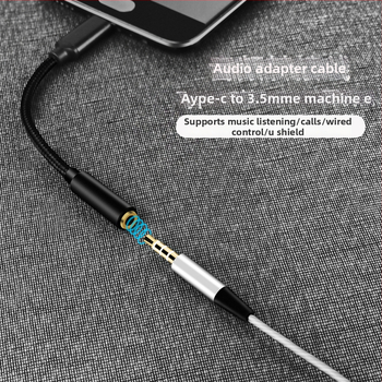 HYX-52 USB-C skaitmeninis garso adapteris 3,5 mm ausinėms, Android telefonams; suderinamas su Xiaomi, Huawei, OPPO