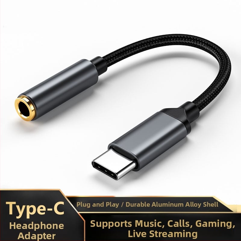 HYX-52 USB-C skaitmeninis garso adapteris 3,5 mm ausinėms, Android telefonams; suderinamas su Xiaomi, Huawei, OPPO