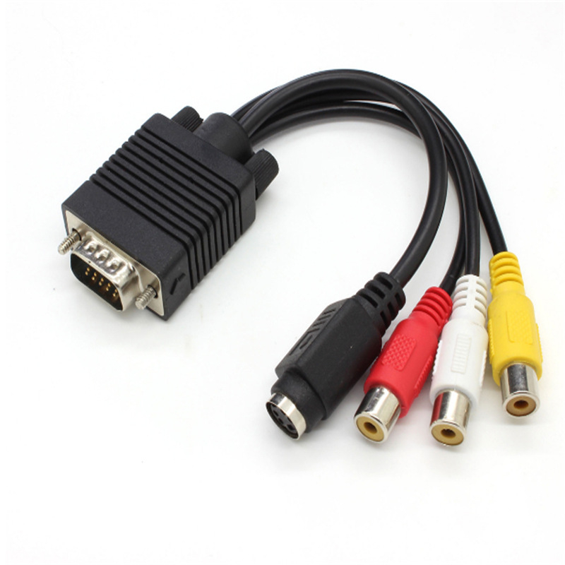 VGA na S-Video kabel + 3 RCA adapter, VGA na VGA kabel