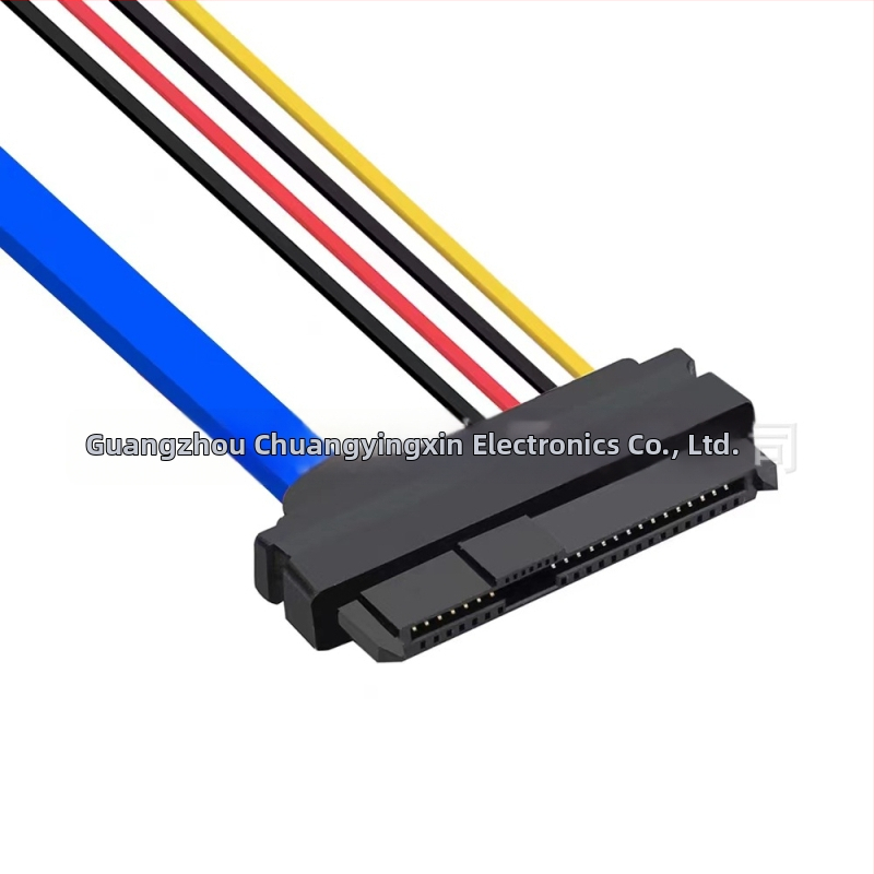 Kábel SAS na SATA, SFF-8482 29P-SATA, dĺžka 70 cm, meďové vodiče, model CYX145