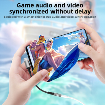 SALAMOER BL-27 Type-C iki 3,5 mm DAC garso adapteris Apple įrenginiams