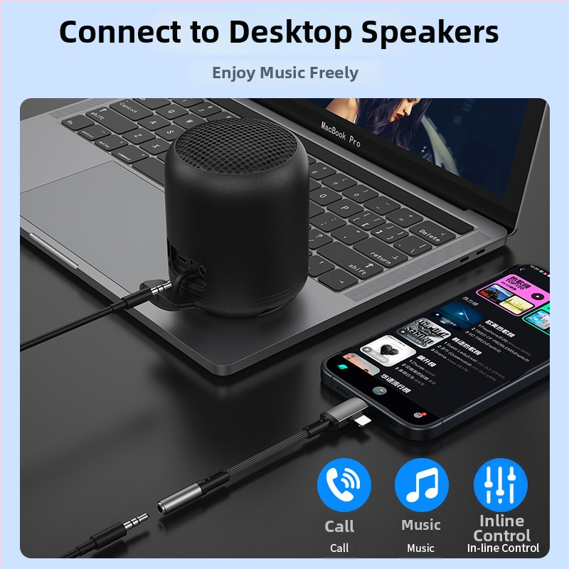 SALAMOER BL-27 Type-C iki 3,5 mm DAC garso adapteris Apple įrenginiams