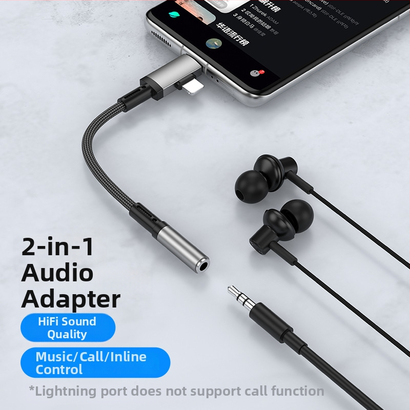 SALAMOER BL-27 Type-C iki 3,5 mm DAC garso adapteris Apple įrenginiams