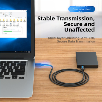 Weixun USB 3.0 dvojitý kábel, samec–samec, pre externé pevné disky a set-top boxy, USB prenos, chladenie, nabíjanie