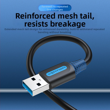Weixun USB 3.0 dvojitý kábel, samec–samec, pre externé pevné disky a set-top boxy, USB prenos, chladenie, nabíjanie