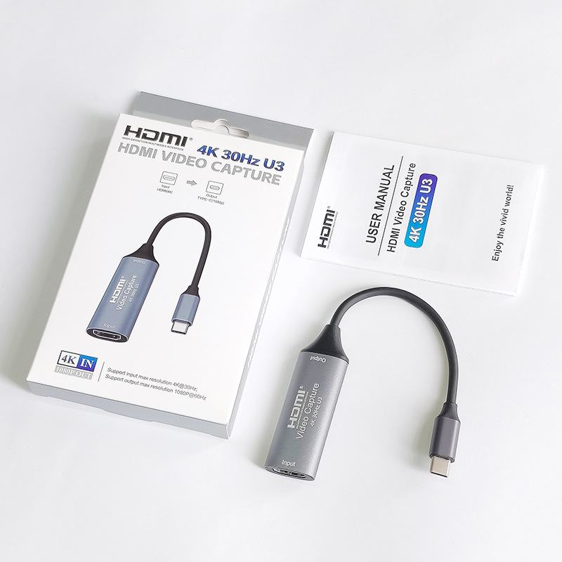 USB-C uztveršanas karte ar HDMI ieeju, USB 3.0, Windows saderīgs, 1080p30 izvade