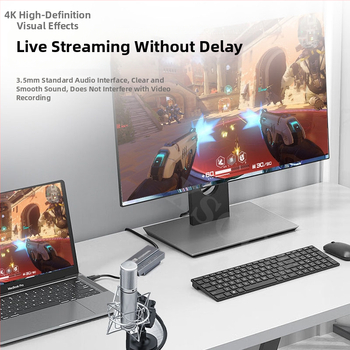 Κάρτα λήψης βίντεο USB XSOON XS-CJ02, τσιπ MS2131, σώμα από κράμα αλουμινίου, λειτουργία λήψης και εγγραφής