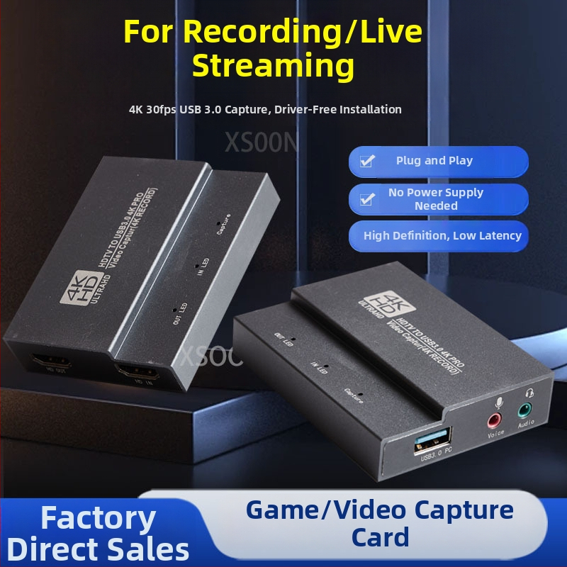 Κάρτα λήψης βίντεο USB XSOON XS-CJ02, τσιπ MS2131, σώμα από κράμα αλουμινίου, λειτουργία λήψης και εγγραφής