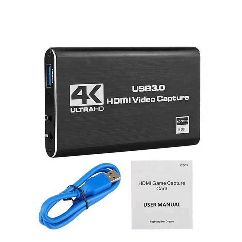 HDMI 4K USB 3.0 videokarta na zachytávanie videa pre kamery a PC - kompatibilná so všetkými operačnými systémami, živé vysielanie a nahrávanie