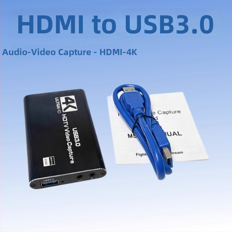 HDMI 4K USB 3.0 videokarta na zachytávanie videa pre kamery a PC - kompatibilná so všetkými operačnými systémami, živé vysielanie a nahrávanie