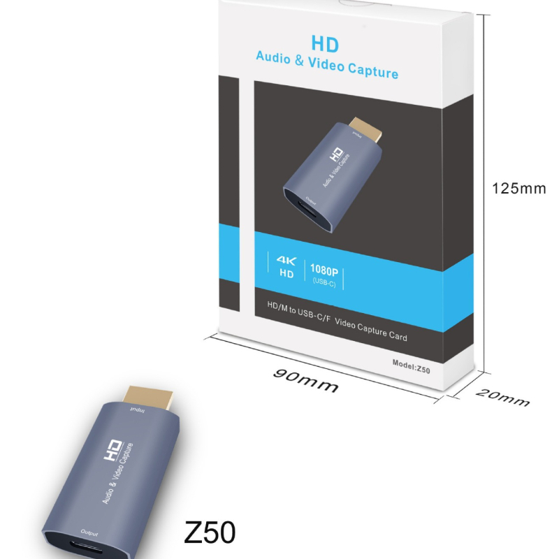 Karta za hvatanje videa HDMI muški na USB-C ženski, 4K60Hz