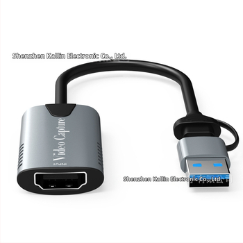 USB-C na HDMI video zachytávač Hu-04A s čipom MS2109, HDMI rozhranie, výstup 1080P60, kompatibilný so Windows, 1-ročná záruka