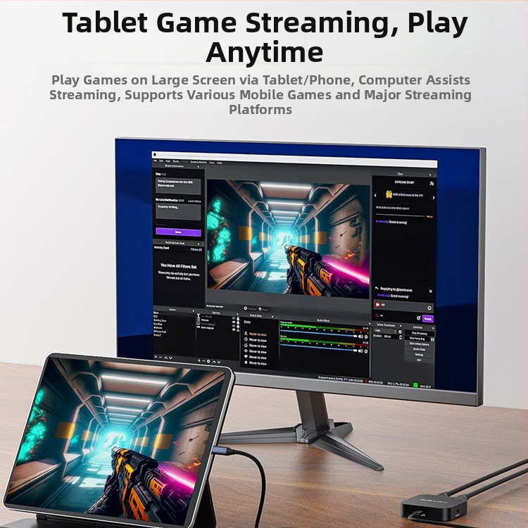 Карта за видеозаснемане ACASIS VC-005, 4K, USB 3.0/Type-C, PS4/PS5, YUY2