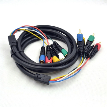 YR-AV-20 Yirui Adapter kabel za audio/video s 5 RCA priključcima i RGB komponentnim videom