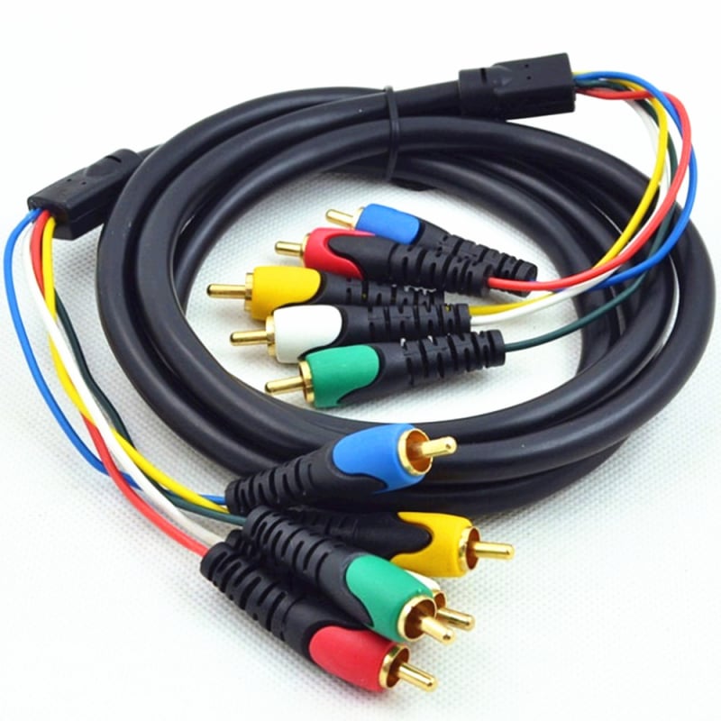 YR-AV-20 Yirui Adapter kabel za audio/video s 5 RCA priključcima i RGB komponentnim videom