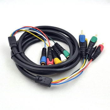 Cablu HDTV audio/video cu 5 conectori RCA de tip masculin și RGB component