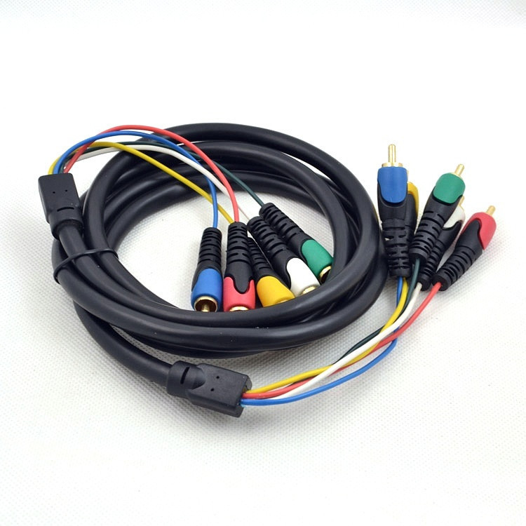 Cablu HDTV audio/video cu 5 conectori RCA de tip masculin și RGB component