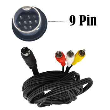 Adapter kabel: 9-pin mini-DIN na 3× RCA za S-Video i zvuk (Model YR-AV-199, Značka ERE)