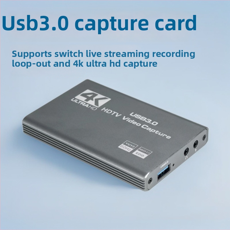 Card de captură video 4K HDMI/USB pentru PS5, camere, telefoane, tablete și streaming pe PC; 4K/1080p, compatibil cu toate sistemele de operare, garanție 1 an
