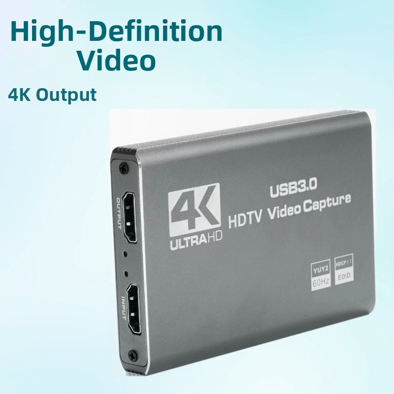 Card de captură video 4K HDMI/USB pentru PS5, camere, telefoane, tablete și streaming pe PC; 4K/1080p, compatibil cu toate sistemele de operare, garanție 1 an