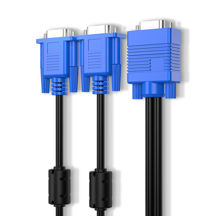 VGA splitter kabel 1x2 za PC za projektor/TV, duljina 1.8 m, bakreni vodnik, niklovani premaz
