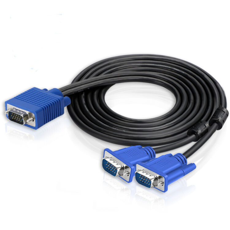 VGA splitter kabel 1x2 za PC za projektor/TV, duljina 1.8 m, bakreni vodnik, niklovani premaz