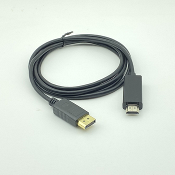Cablu adaptor DP către HDMI cu cip, DisplayPort către HDMI, 1,8 m, nucleu de cupru