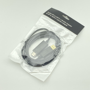 Cablu adaptor DP către HDMI cu cip, DisplayPort către HDMI, 1,8 m, nucleu de cupru