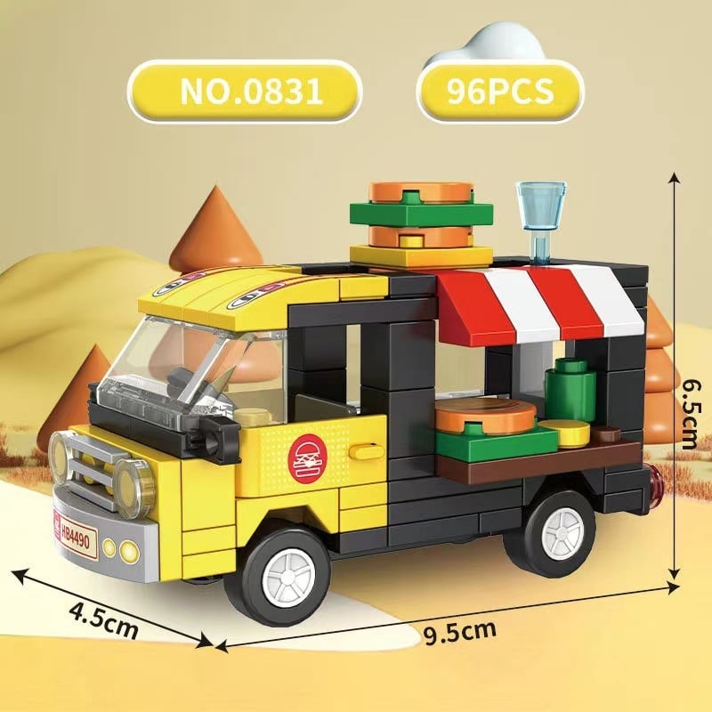 ABS пластмасов конструктор, Lego съвместим, 400–800 бр., за деца 7–14 години, подходящ за самостоятелно сглобяване.