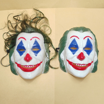 Halovīnu klauna sejas maska – šausmīgs rekvizīts, PP plastmasa, kostīmam