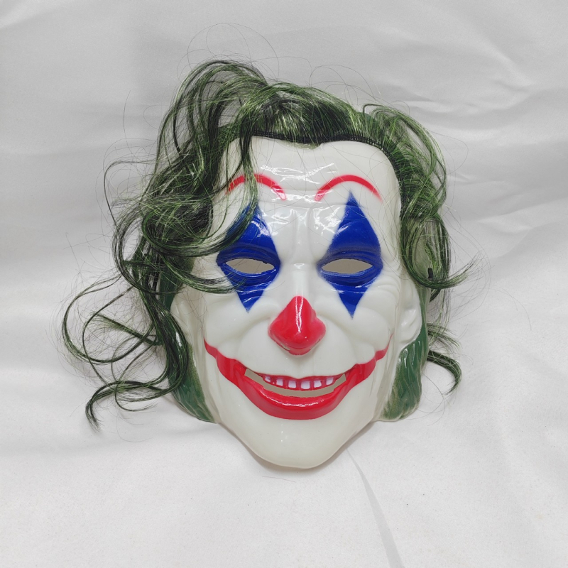 Halovīnu klauna sejas maska – šausmīgs rekvizīts, PP plastmasa, kostīmam