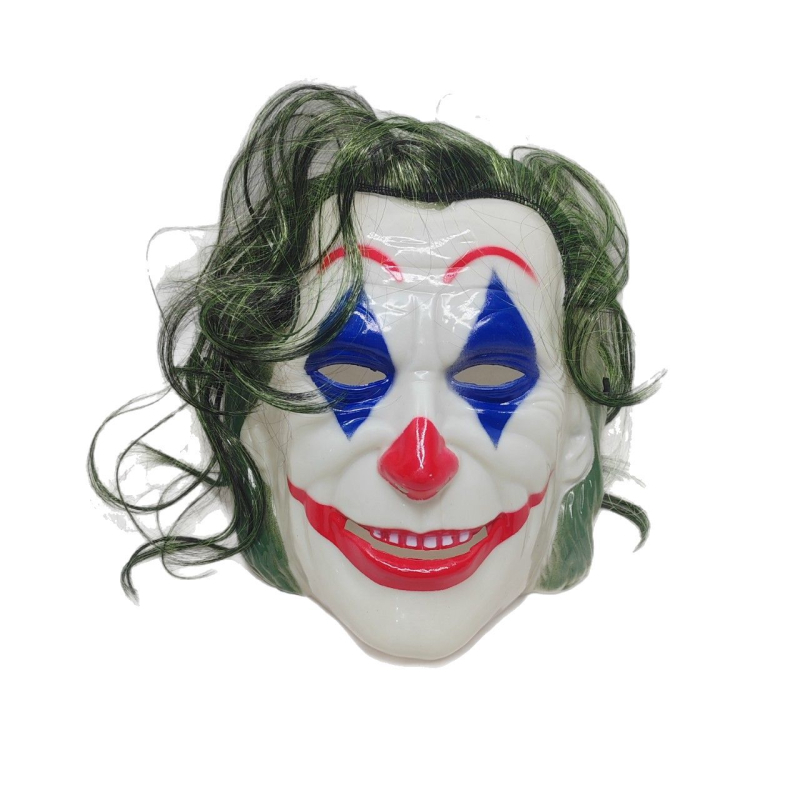 Halovīnu klauna sejas maska – šausmīgs rekvizīts, PP plastmasa, kostīmam