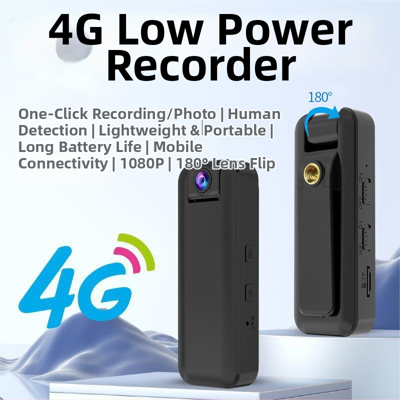 Ķermeņa kamera policijai ar 4G, ABS korpusu, ārējai lietošanai, 150 g