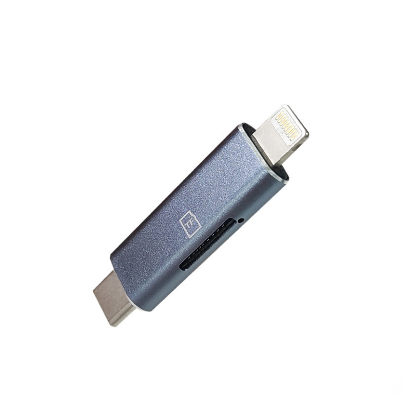Cititor de carduri pentru dispozitive Apple, USB 2.0, Interfață Apple Type-C, Suport TF card, Carcasă din aliaj de aluminiu