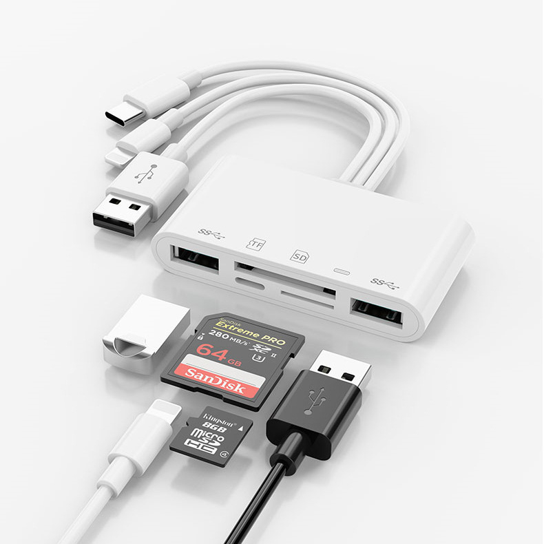 3-u-1 OTG adapter za Apple uređaje sa SD/TF karticama, Type-C sučelje