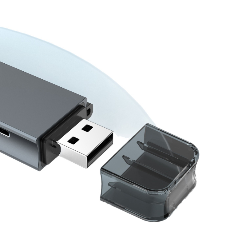 CF čitač kartica – dvostruka glava, 3-u-1 SD/TF za kameru i mobitel, USB 2.0, podržava CF/SD/SDHC/TF, aluminijska legura