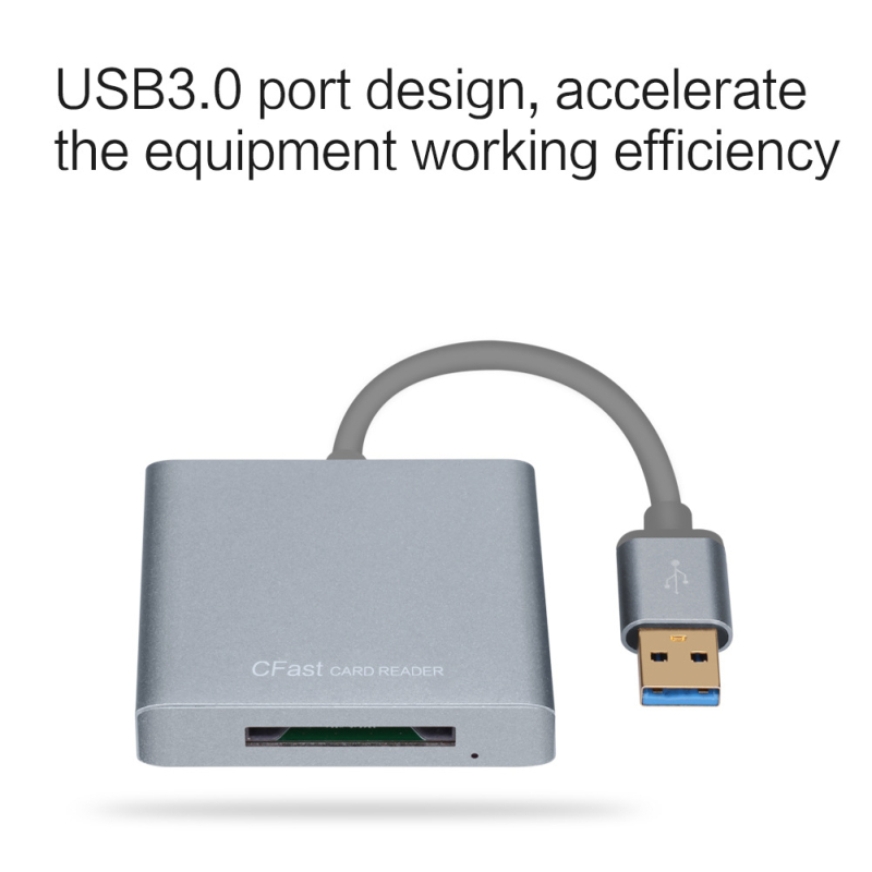 FD-F53 USB 3.0 Čitač kartica CFast, vanjski, kućište od Space Aluminum, kompatibilan s CFast