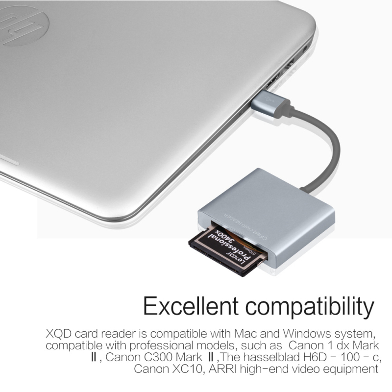 FD-F53 USB 3.0 Čitač kartica CFast, vanjski, kućište od Space Aluminum, kompatibilan s CFast