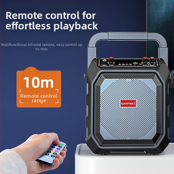 Nešiojamas Bluetooth karaoke garsiakalbis su mikrofonu, 10W, Bluetooth 5.0, 100 Hz–20 kHz, SNR ≥85 dB, diapazonas iki 10 m