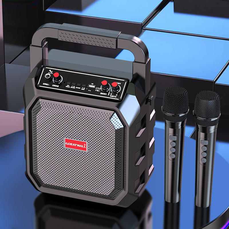 Nešiojamas Bluetooth karaoke garsiakalbis su mikrofonu, 10W, Bluetooth 5.0, 100 Hz–20 kHz, SNR ≥85 dB, diapazonas iki 10 m