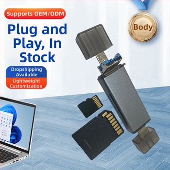 Višenamjenski OTG čitač kartica SD/TF, USB 3.0 i USB-C OTG, vanjski čitač za mobitele i računala, kućište od aluminijske legure