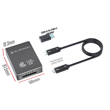 Čítač kariet 9341 — USB4 40Gbps, USB-C rozhranie, hliníkové puzdro, podpora kariet CFB, externá inštalácia