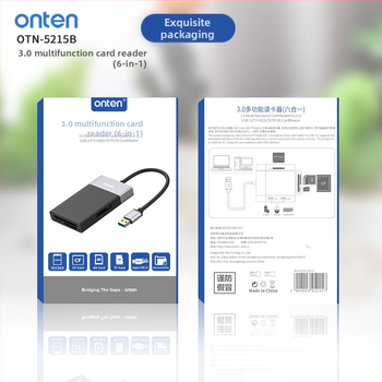 USB 3.0 хъб и шест в едно OTG четец за карти CF/SD/SDHC/TF/XQD, модел OTN-5215B