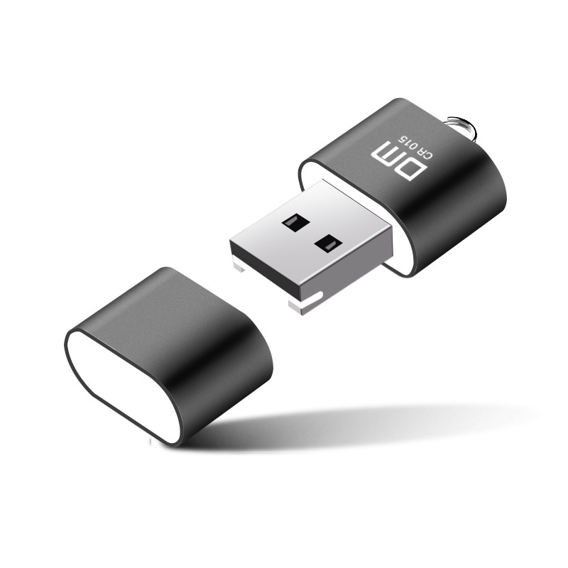 Cititor TF de carduri USB 2.0, din metal, încorporat