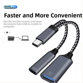 Yinhe BL-35 Type-C 2-in-1 OTG adapteris su USB flash atmintine ir kortų skaitytuvu, pelės palaikymas, suderinamas su iPad Pro